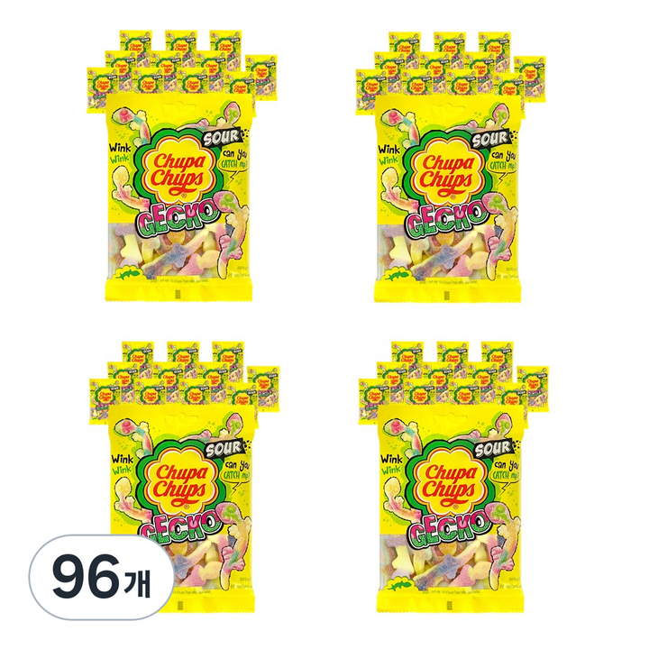 츄파춥스 젤리 사워 게코, 90g, 96개