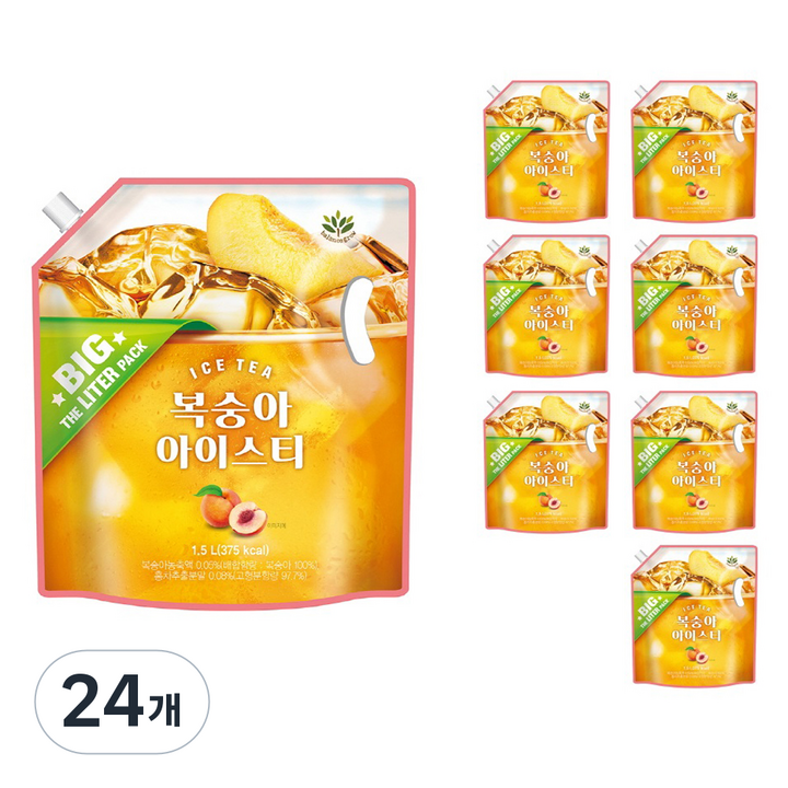 발란스그로우 복숭아 아이스티, 1.5L, 24개