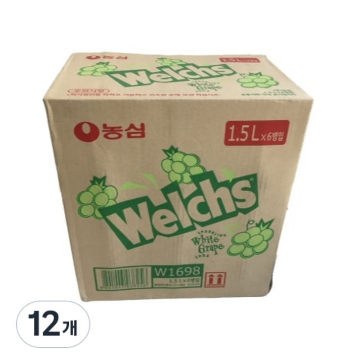 웰치스 화이트그레이프맛, 1.5L, 12개