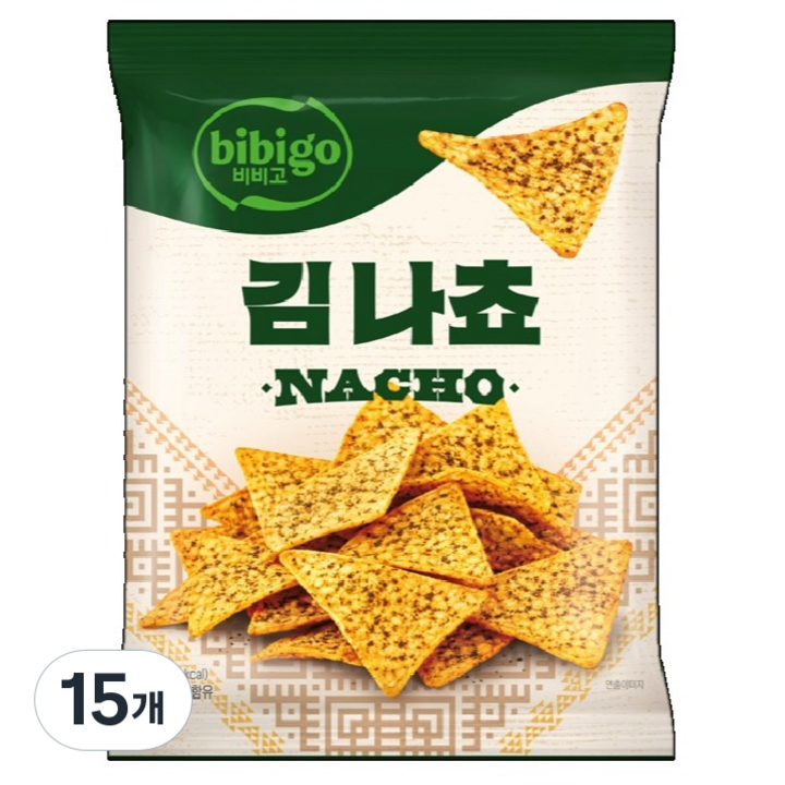 비비고 단짠단짠 김 나쵸, 15개, 65g