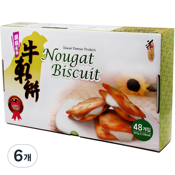 누가비스킷, 672g, 6개