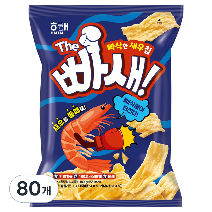 해태제과 THE 빠새, 100g, 80개
