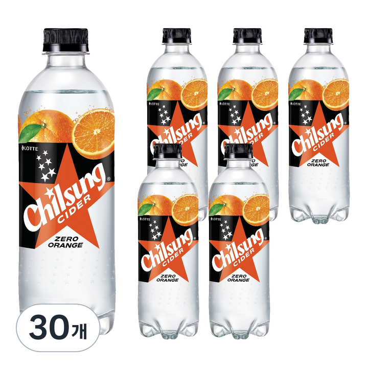 칠성사이다 제로 오렌지, 500ml, 30개