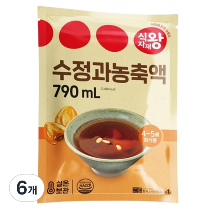 식자재왕 수정과농축액, 790ml, 6개