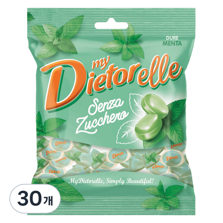 디에토렐레 무설탕 캔디 민트, 70g, 30개