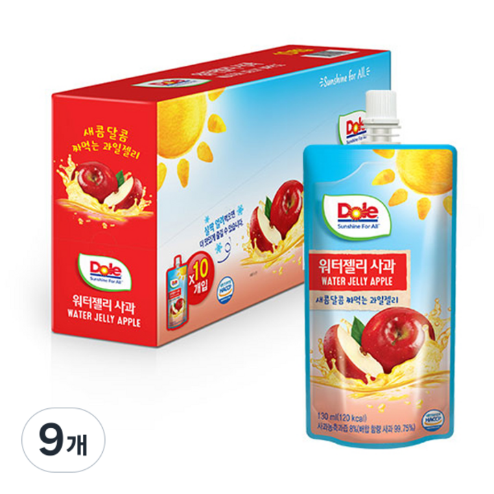 돌 워터젤리 사과 10개입, 130ml, 9개
