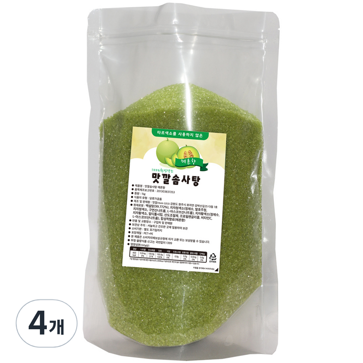 맛깔 솜사탕 설탕 메론향, 1kg, 4개