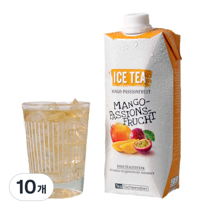 [티게슈아이스티] 망고 패션푸르츠 아이스티, 500ml, 10개