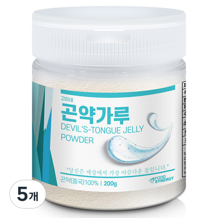 고미네 곤약가루 용기, 200g, 5개