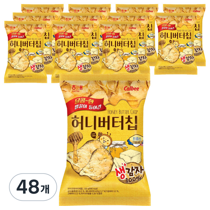 해태제과 허니버터칩, 120g, 48개