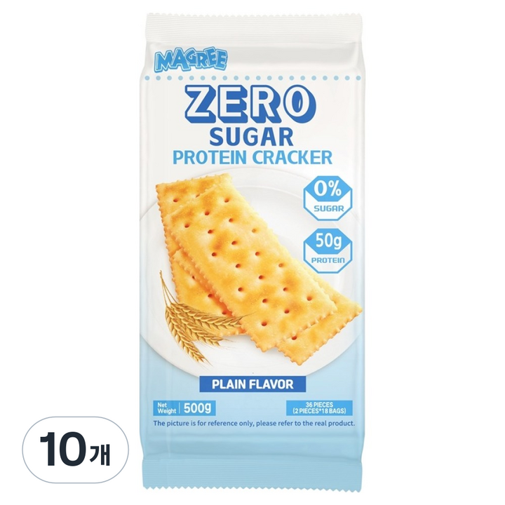 매그리 제로 슈거 프로틴 크래커 플레인맛, 500g, 10개