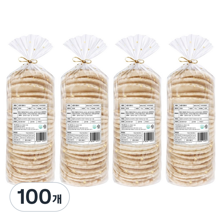대삼민속식품 바삭한 누룽지뻥튀기, 120g, 100개