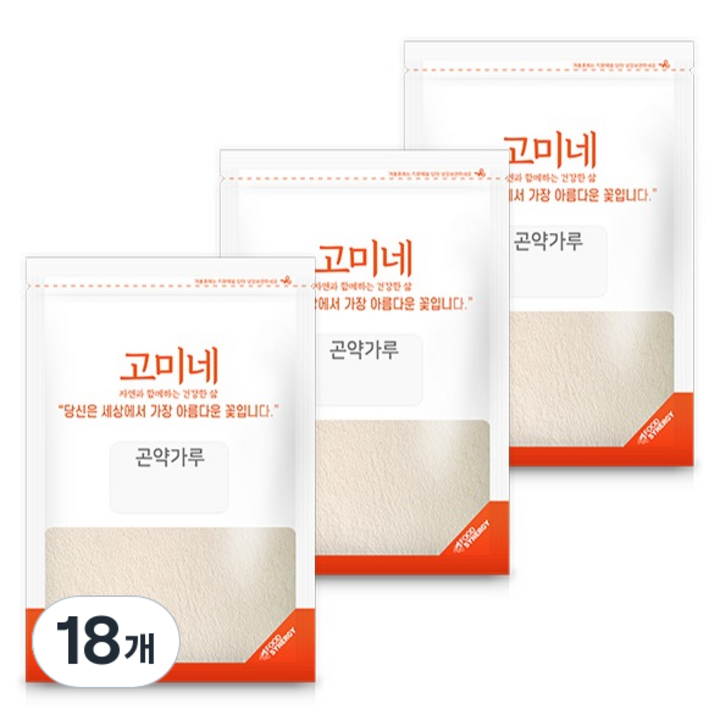 고미네 곤약가루, 100g, 18개