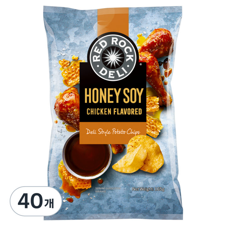 레드락델리 허니소이 치킨맛 감자칩, 165g, 40개