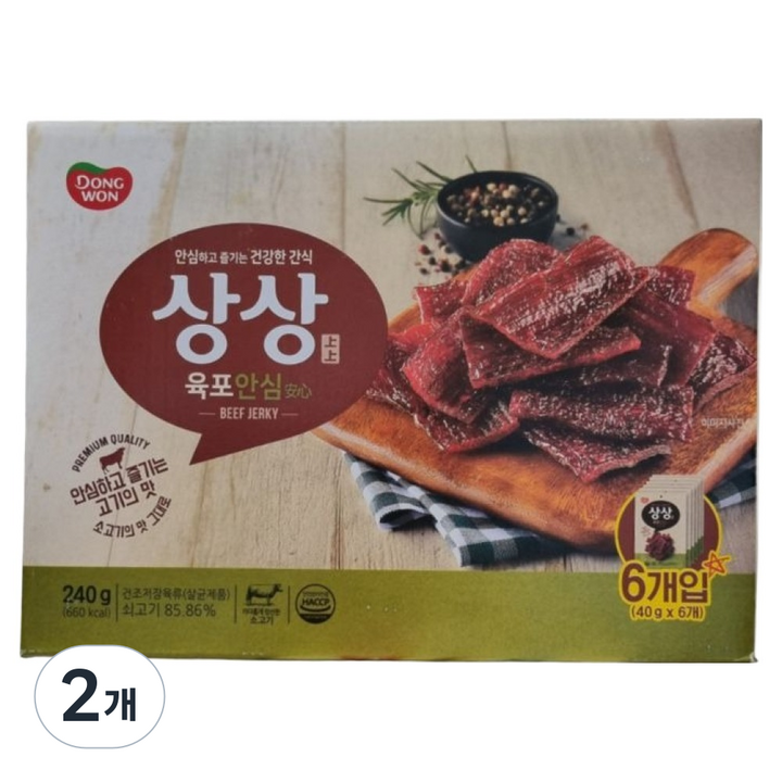 동원 상상 안심 육포 6p, 240g, 2개