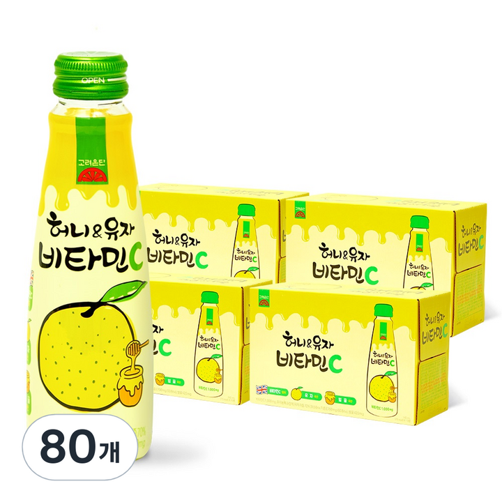 고려은단 허니 앤 유자 비타민C, 140ml, 80개