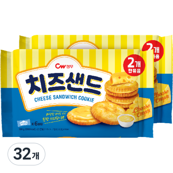 청우식품 치즈샌드, 32개, 180g