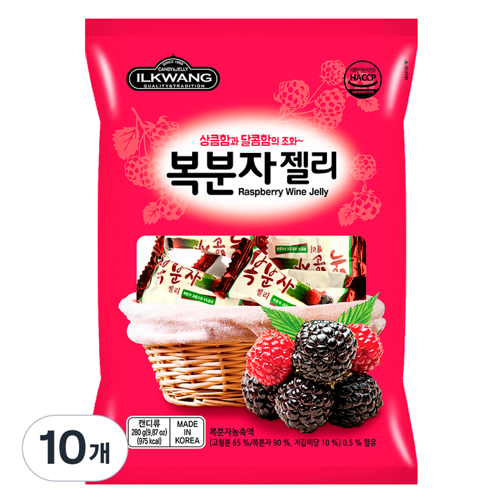 일광제과 복분자젤리, 280g, 10개