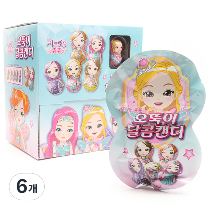 시크릿쥬쥬 오뚝이 달콤캔디 랜덤발송 20p, 200g, 6개