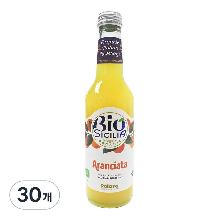폴라라 유기농 아란시아타 오렌지 탄산음료, 275ml, 30개