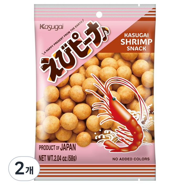 카수가이 에비 피넛 새우과자, 58g, 2개