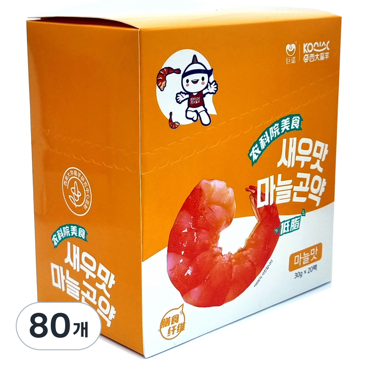 새우맛 마늘곤약, 30g, 80개