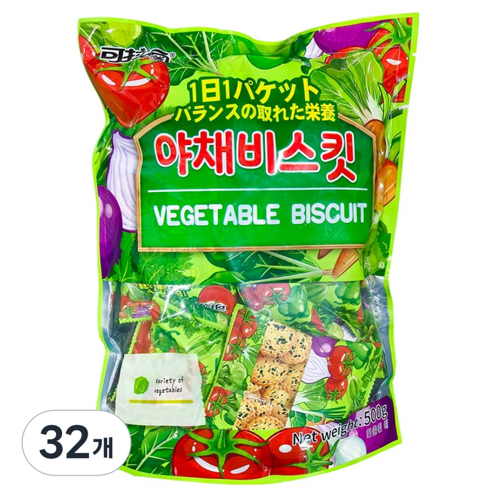 koloo 한진 야채 비스킷, 500g, 32개