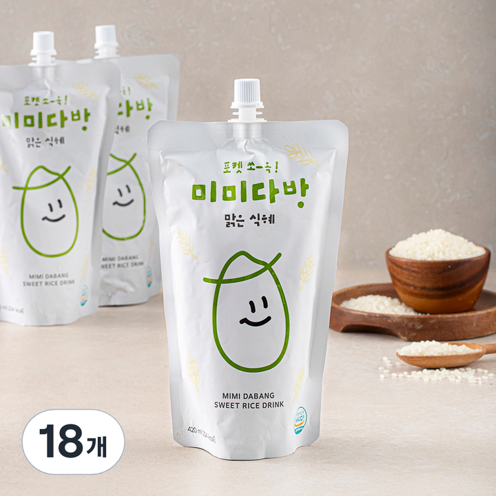 미미다방 맑은 식혜, 420ml, 18개