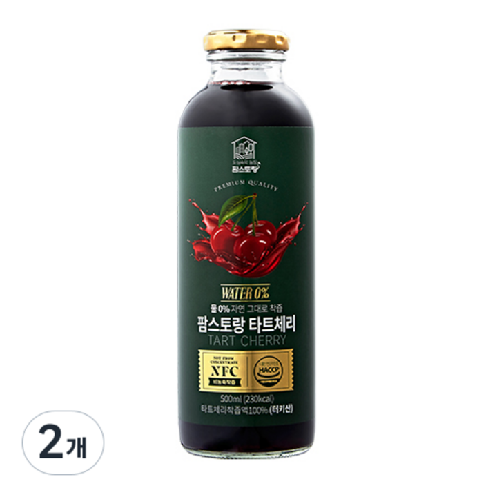 팜스토랑 타트체리 착즙 주스, 500ml, 2개