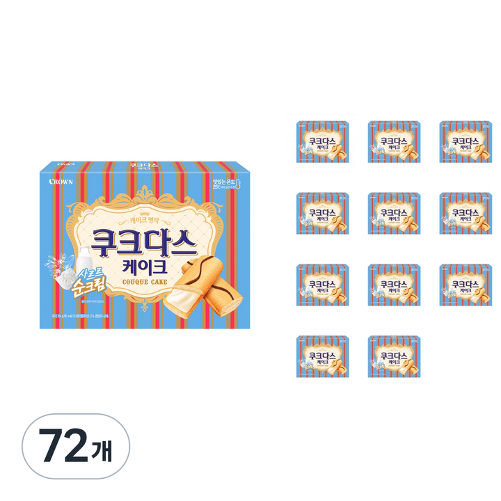 쿠크다스 케이크, 154g, 72개