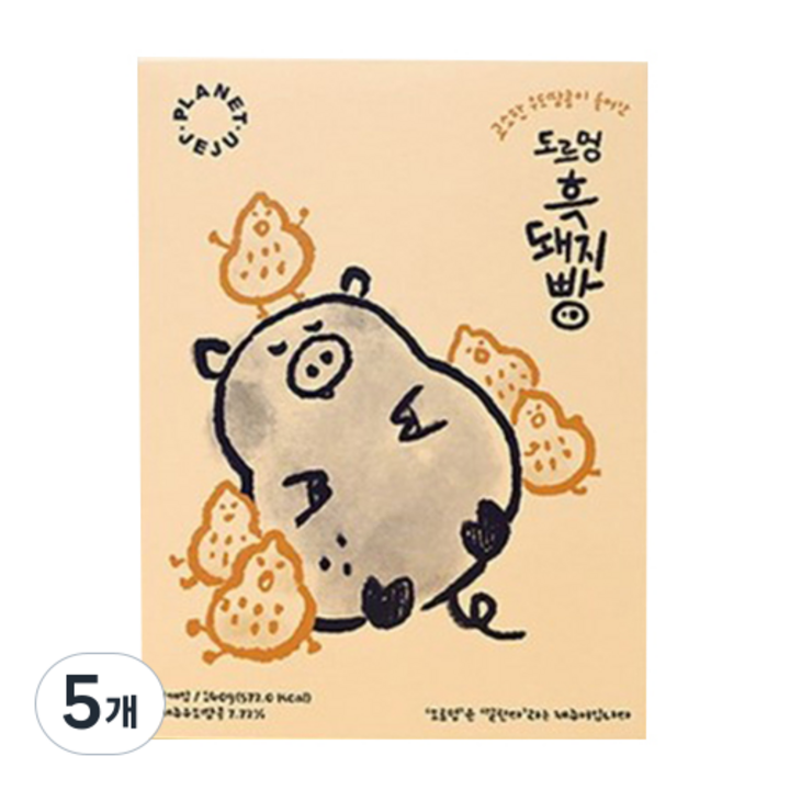 에코제이푸드 제주 도르멍 흑돼지빵 7p, 5개, 140g