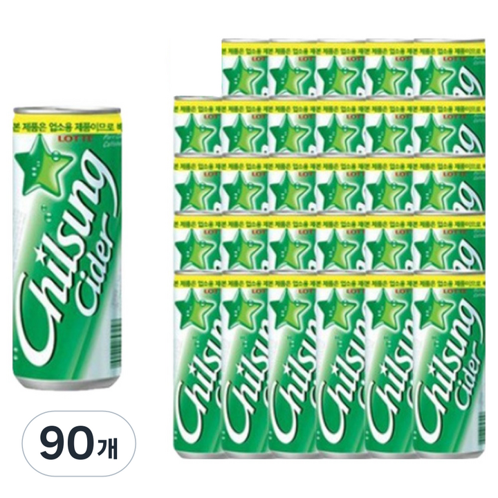 칠성사이다 업소용, 245ml, 90개