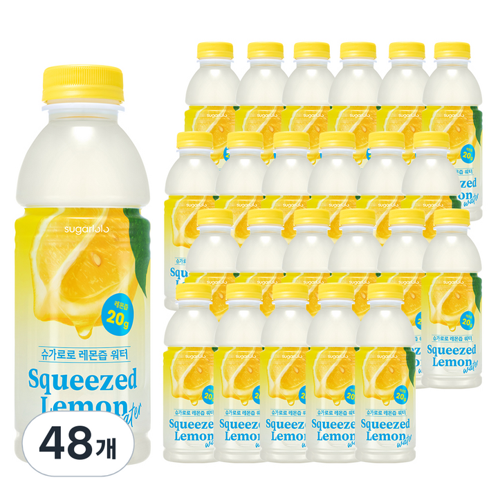 슈가로로 레몬즙 워터, 48개, 500ml