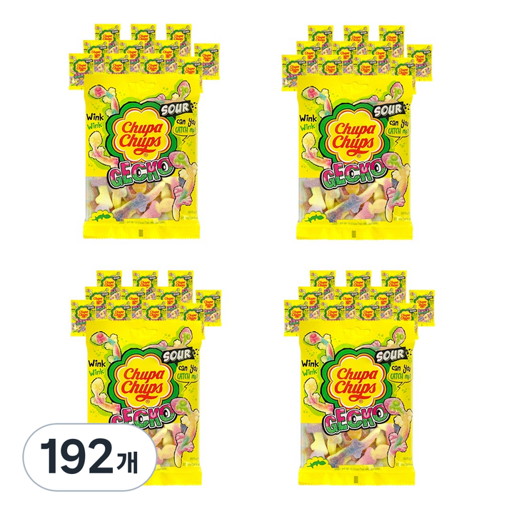 츄파춥스 젤리 사워 게코, 90g, 192개