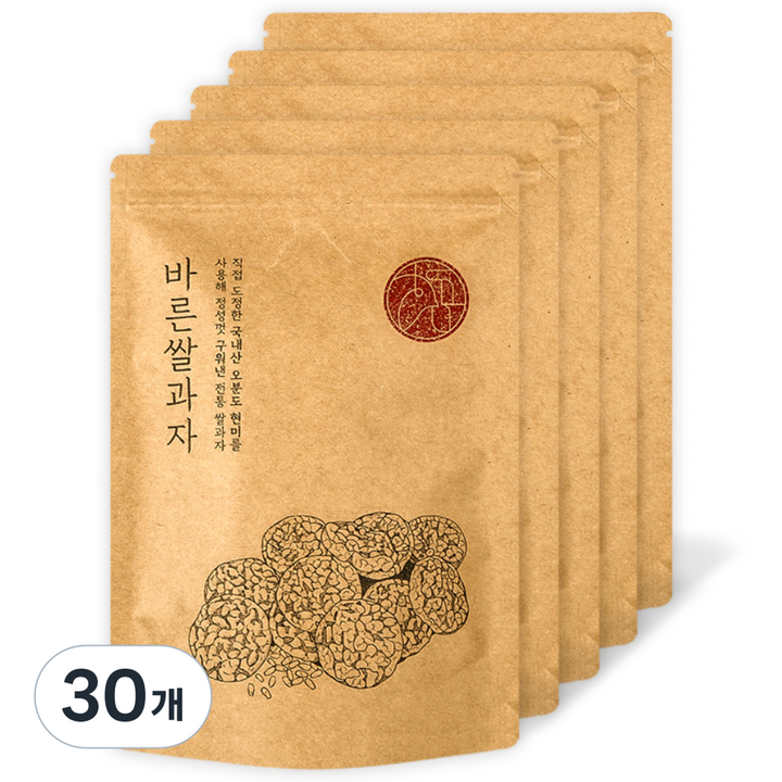 우리곡간 바른 현미 쌀과자, 70g, 30개
