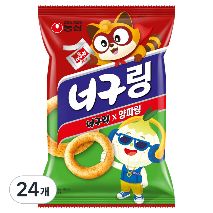 양파링 너구링, 100g, 24개