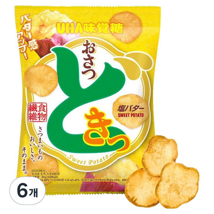 유하미카쿠토 오사츠 도키 시오버터맛, 85g, 6개