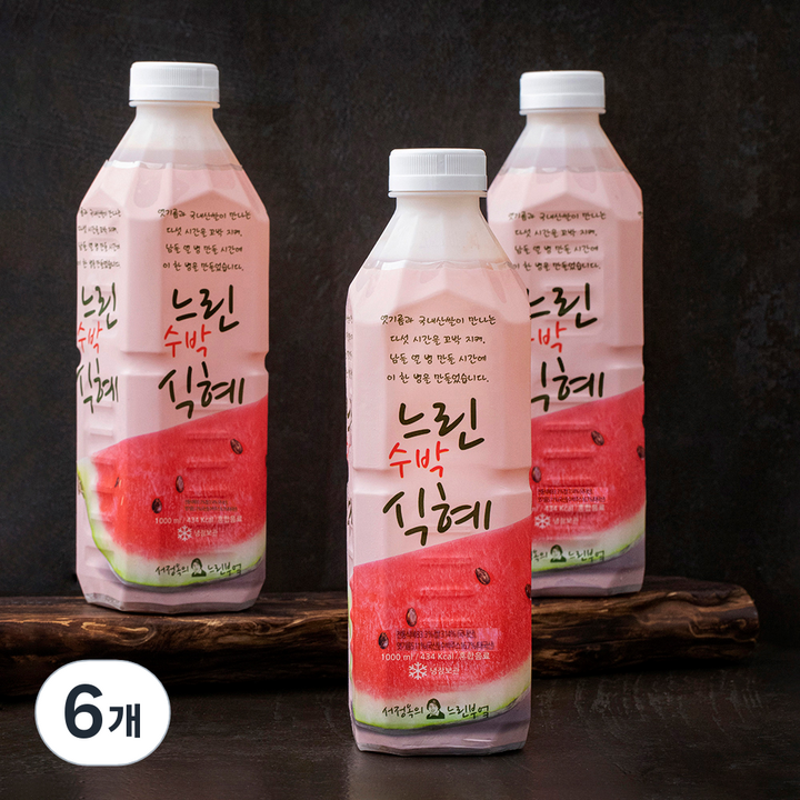 서정쿠킹 느린 수박 식혜, 1L, 6개