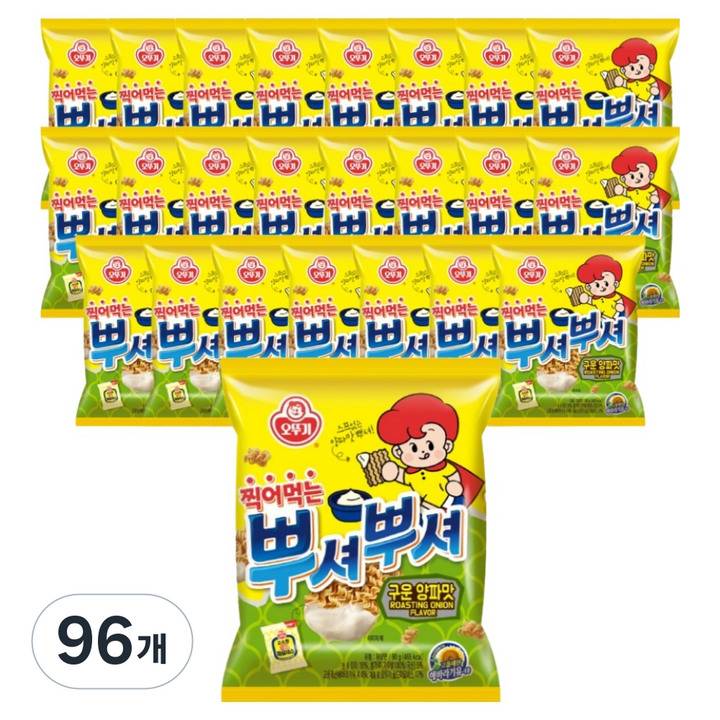 오뚜기 찍어먹는 뿌셔뿌셔 구운양파맛, 90g, 96개