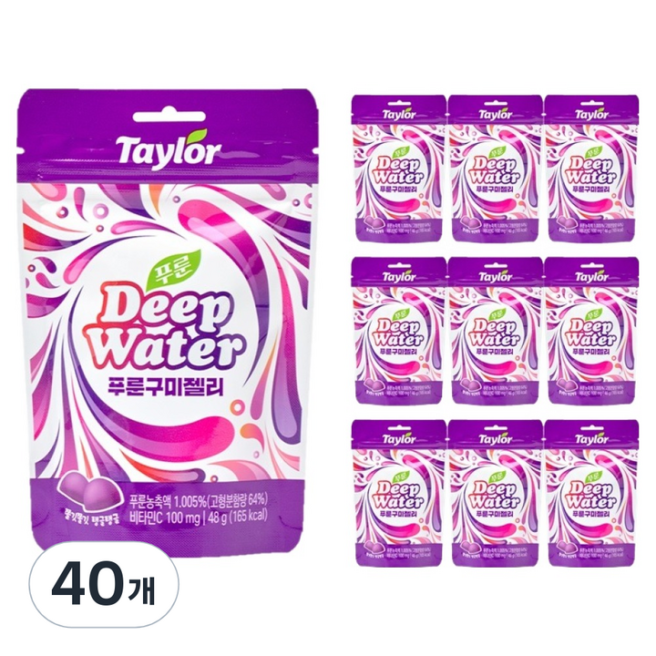 테일러 딥워터 푸룬 구미젤리, 40개, 48g