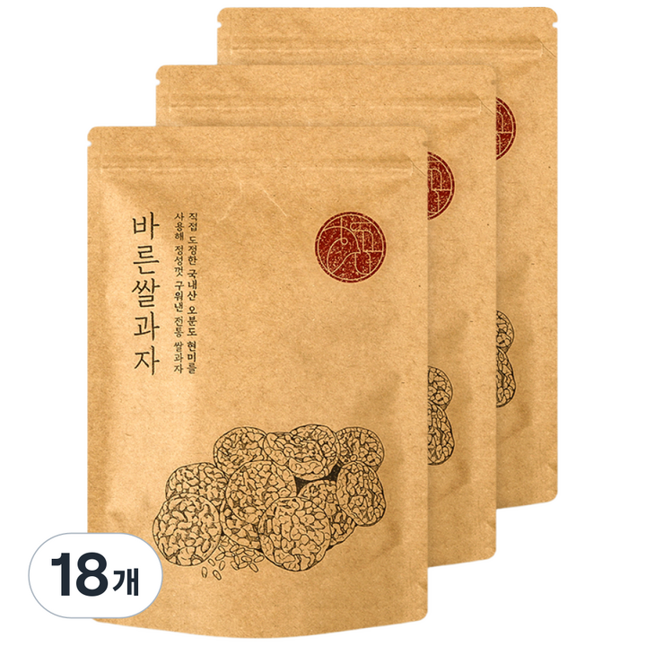 우리곡간 현미 뻥튀기 쌀과자, 70g, 18개