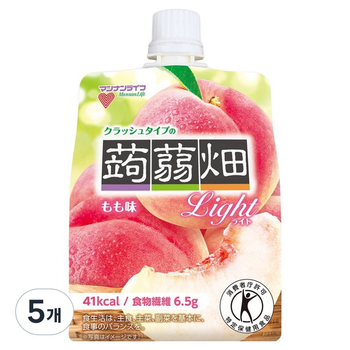 콘냐쿠바타케 곤약젤리 복숭아맛, 150g, 5개