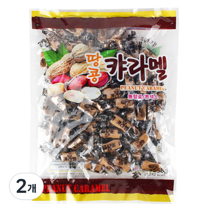 HM 부드럽고 고소한 옛날 땅콩캬라멜, 550g, 2개