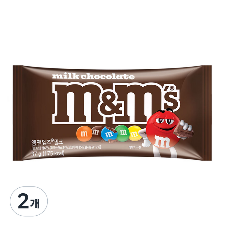엠앤엠즈 밀크, 37g, 2개