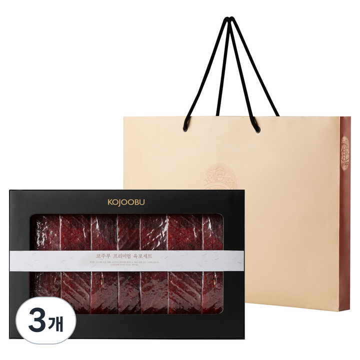 코주부 프리미엄 육포 420g + 쇼핑백, 3개