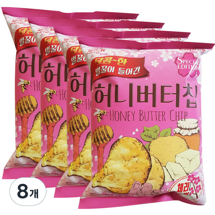 해태제과 허니버터칩 체리블라썸, 60g, 8개