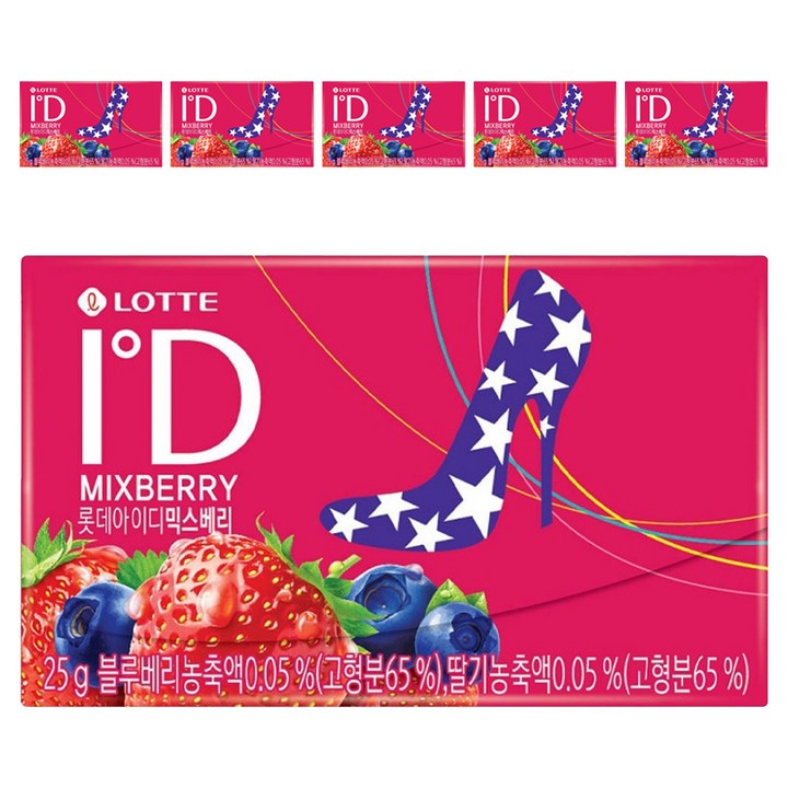 롯데웰푸드 아이디 믹스베리, 25g, 6개
