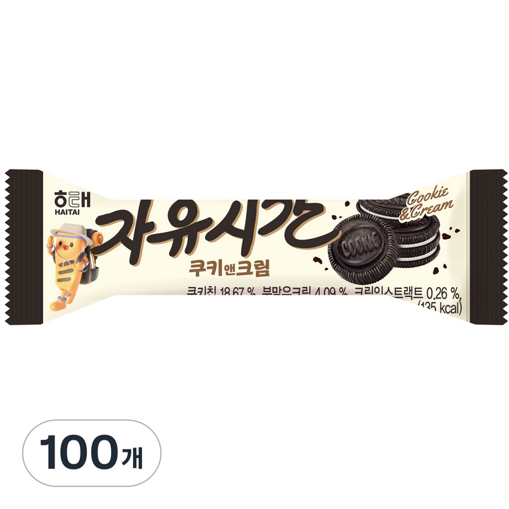 자유시간 쿠키앤크림, 30g, 100개