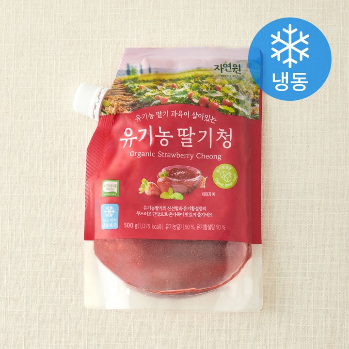 자연원 유기가공식품 인증 딸기청 (냉동), 500g, 1개