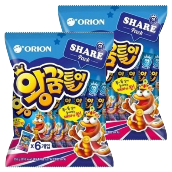 오리온 왕꿈틀이 젤리 6개입, 225g, 2개